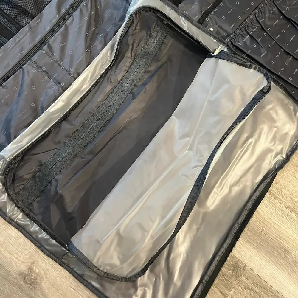 Delsey Folding Travel Garment Bag Black Suit Dress Cover Carry On Organizer